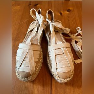ASOS design Tan Platform Espadrilles, Size 7